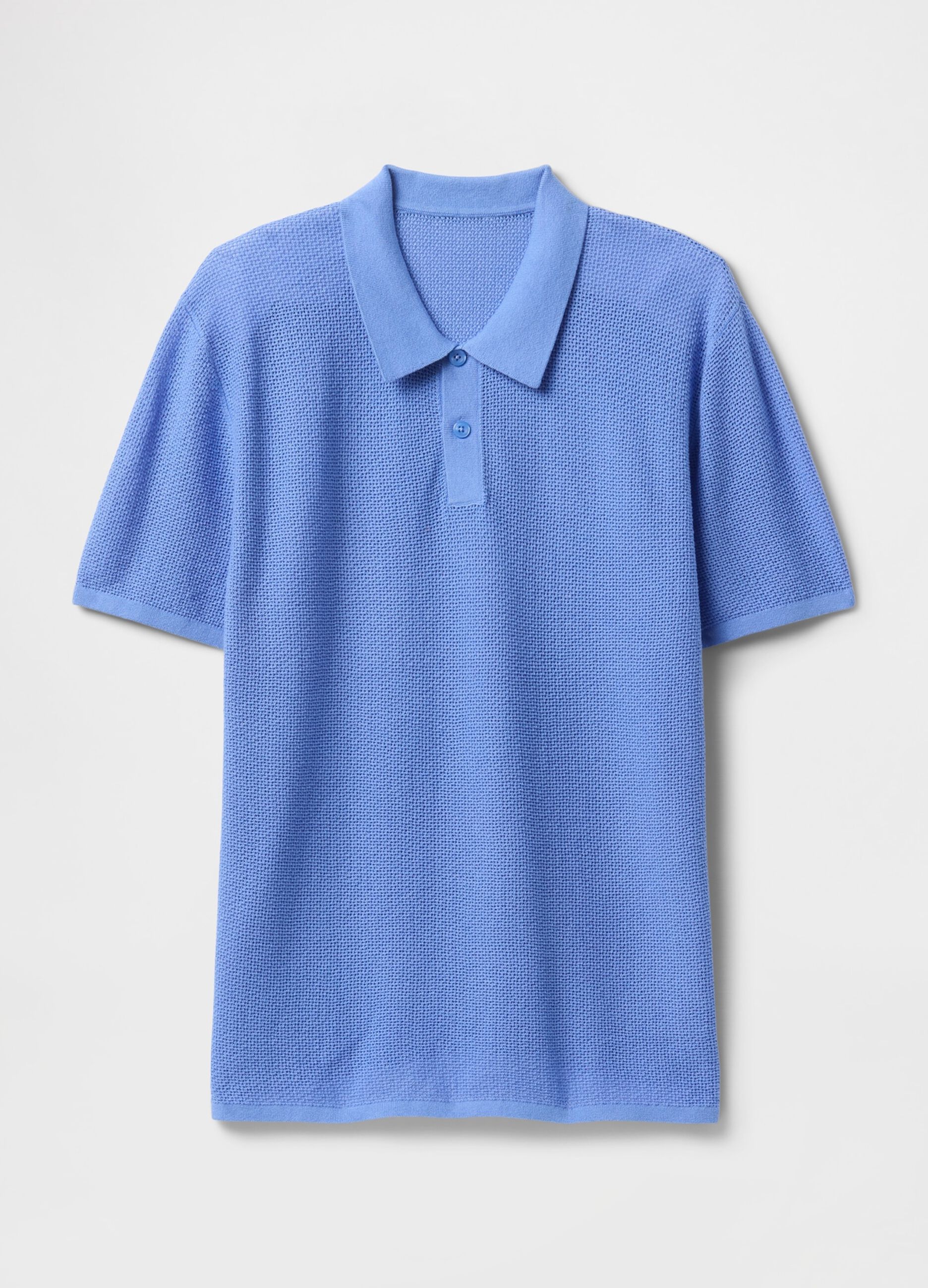 Polo a maniche corte azzurra_3