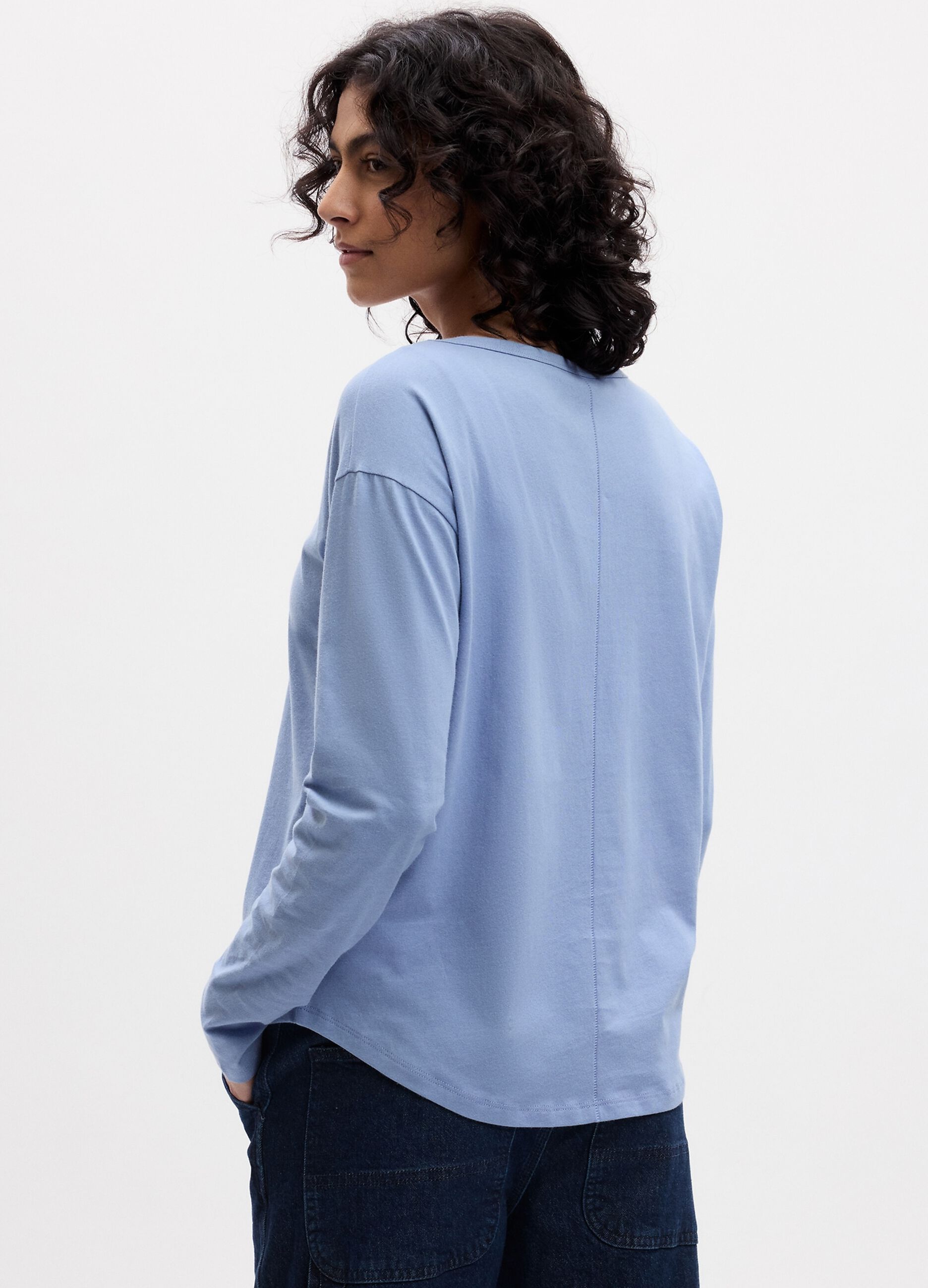Long-sleeved T-shirt in organic cotton_1