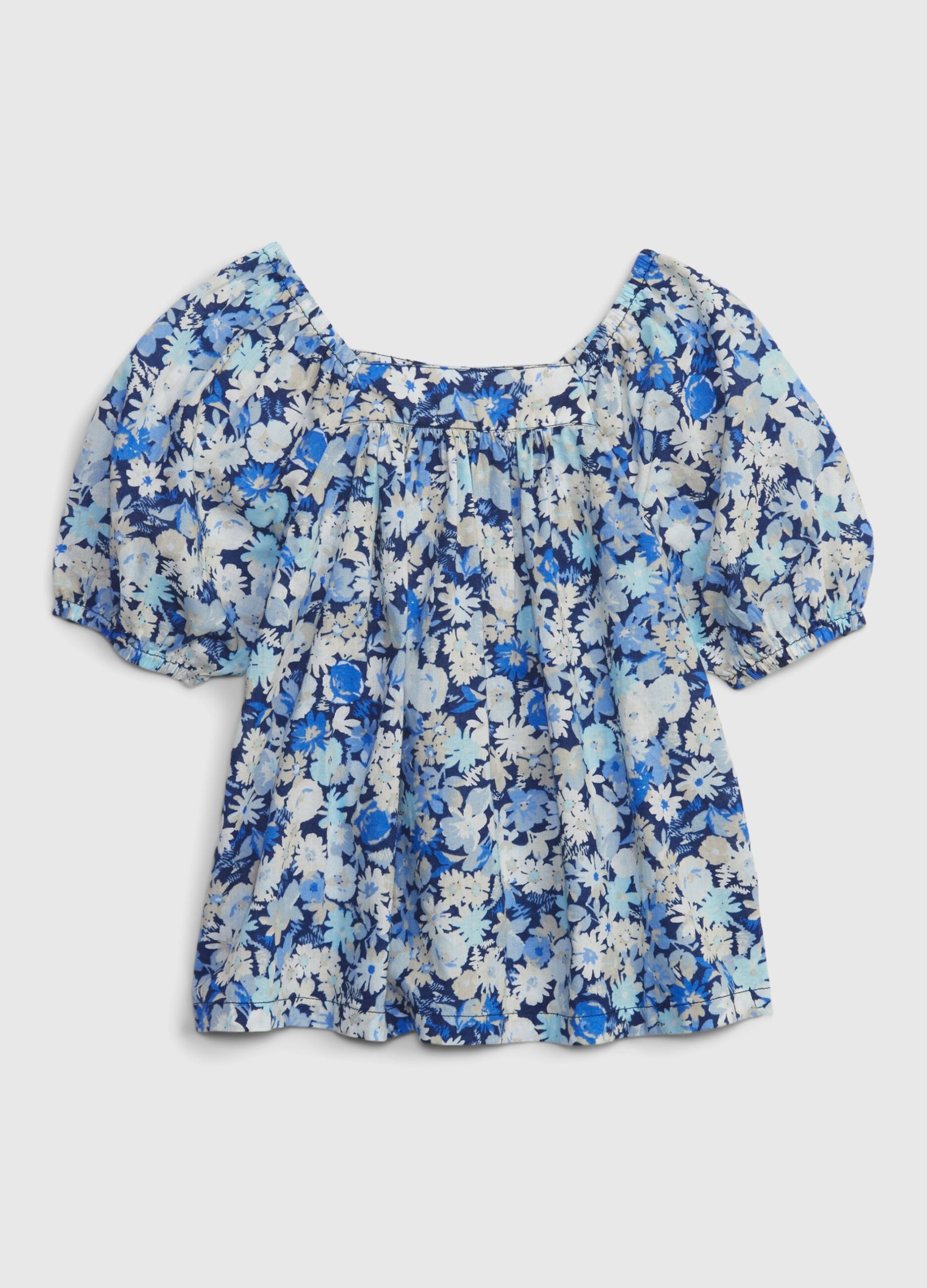 Cotton blouse with floral pattern