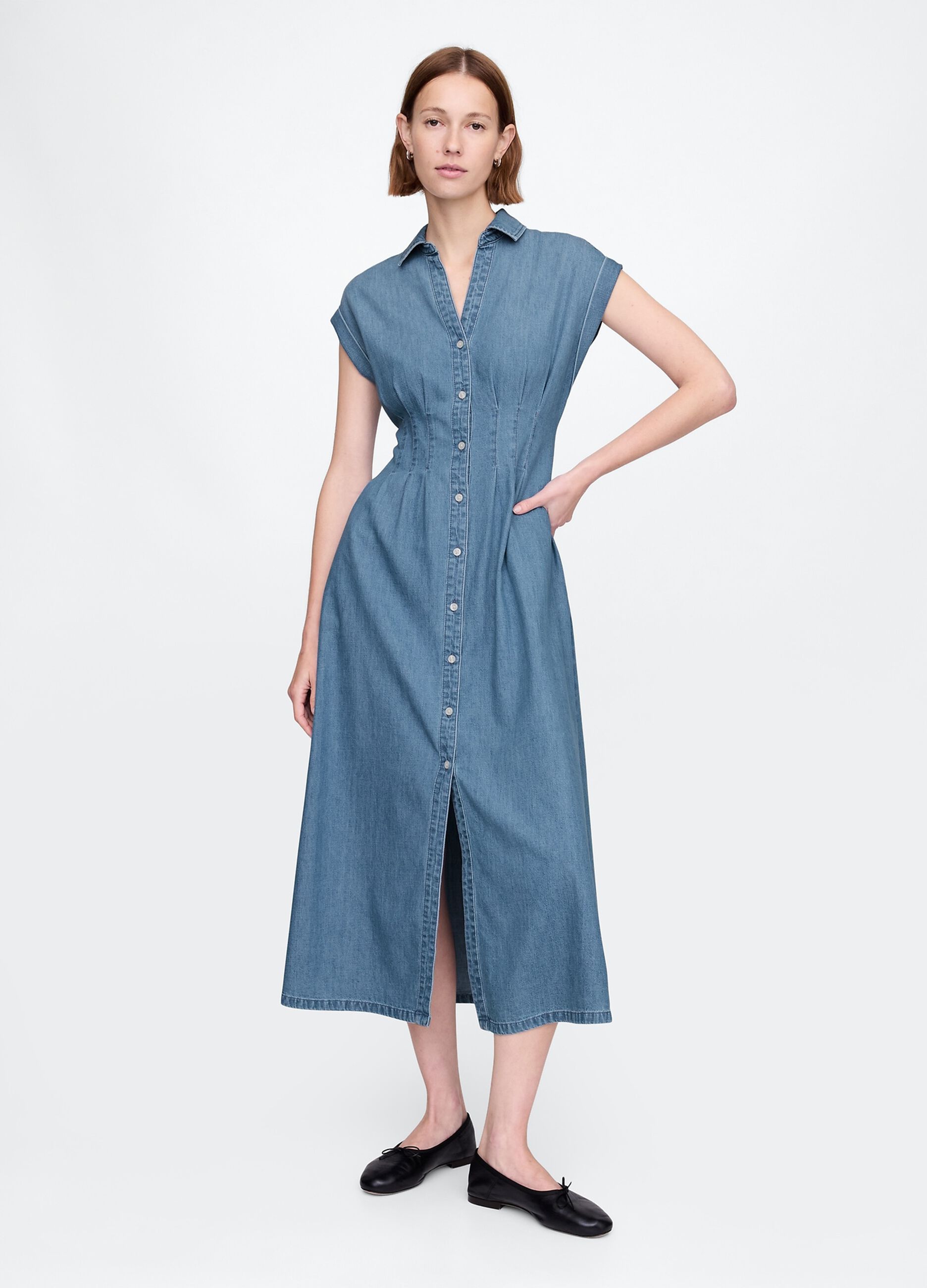 Abito lungo in denim Gap