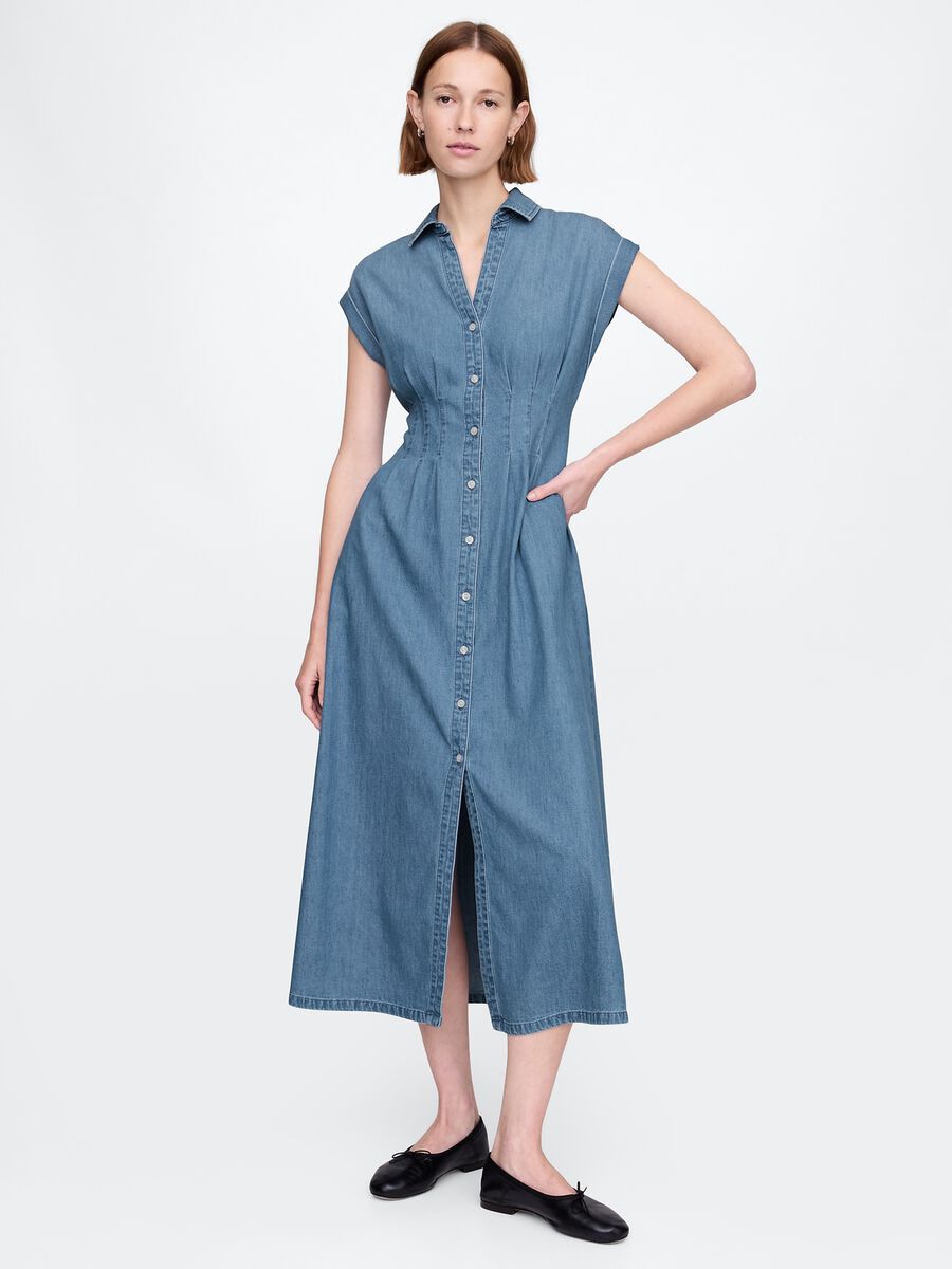 Abito lungo in denim Gap Donna_0