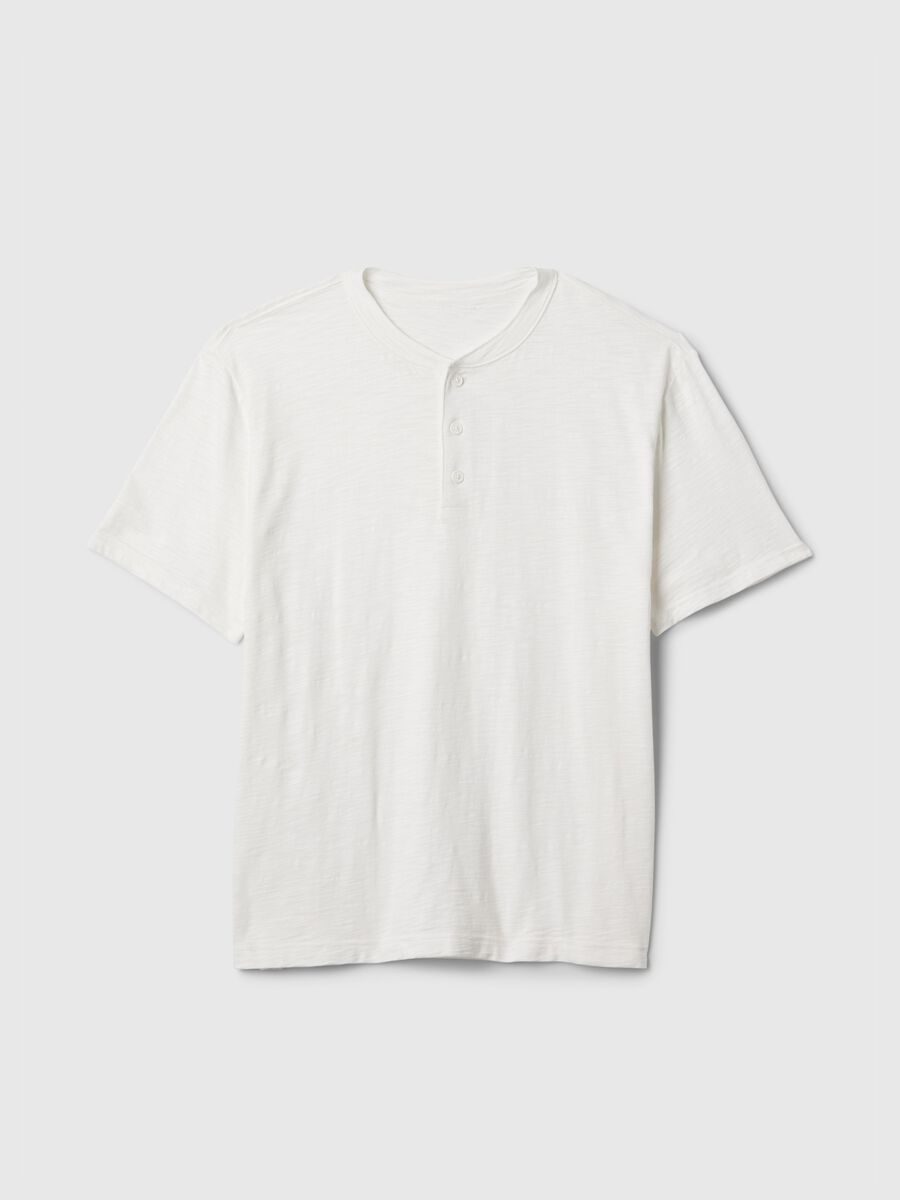 T-shirt in cotone con scollo serafino Uomo_3