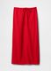Long red skirt in linen and viscose_3
