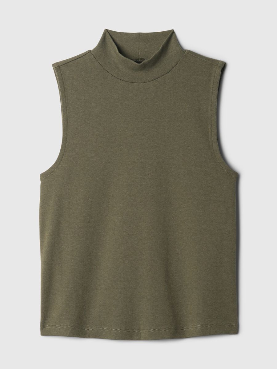 Top smanicato mock neck Donna_4