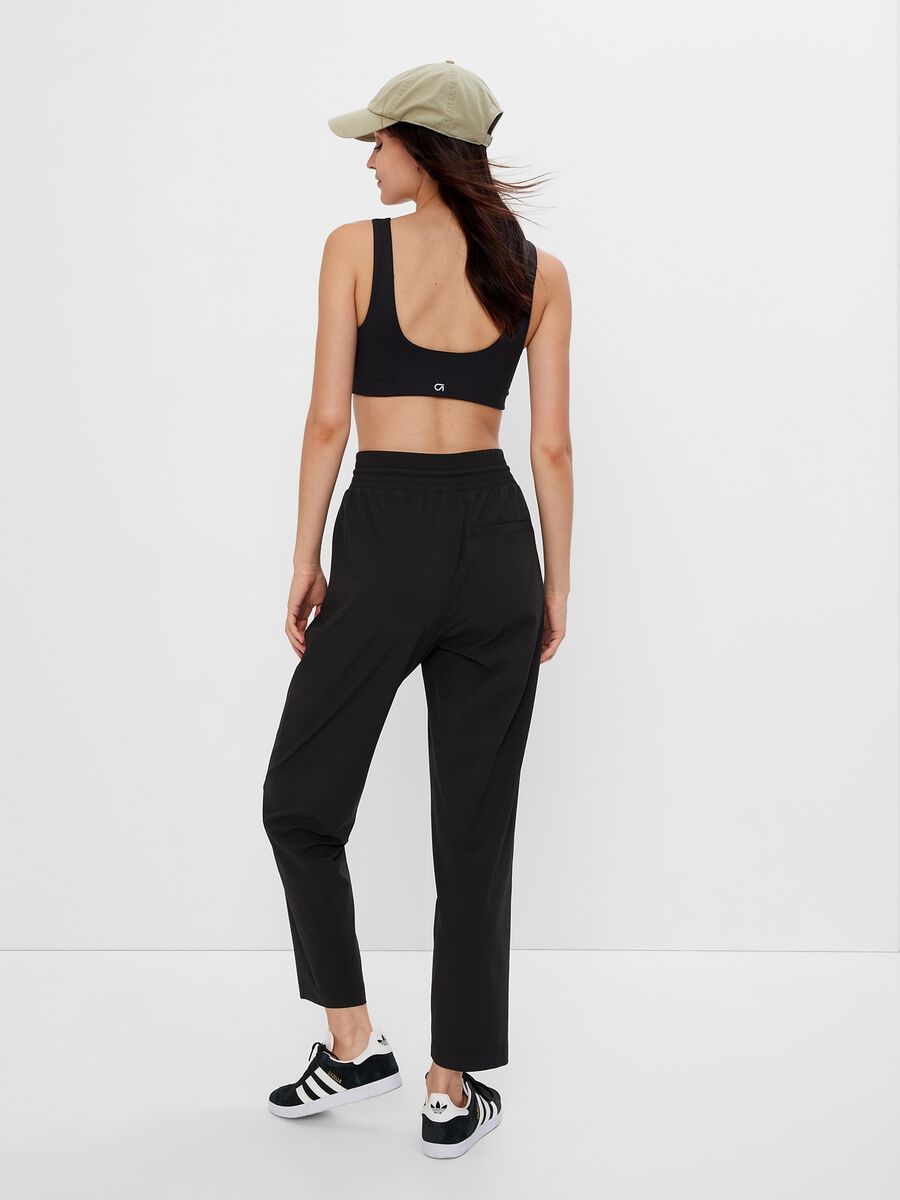 High-rise joggers with drawstring Woman_1