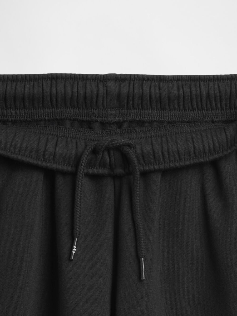 Black cotton blend trousers for girls Girl_4