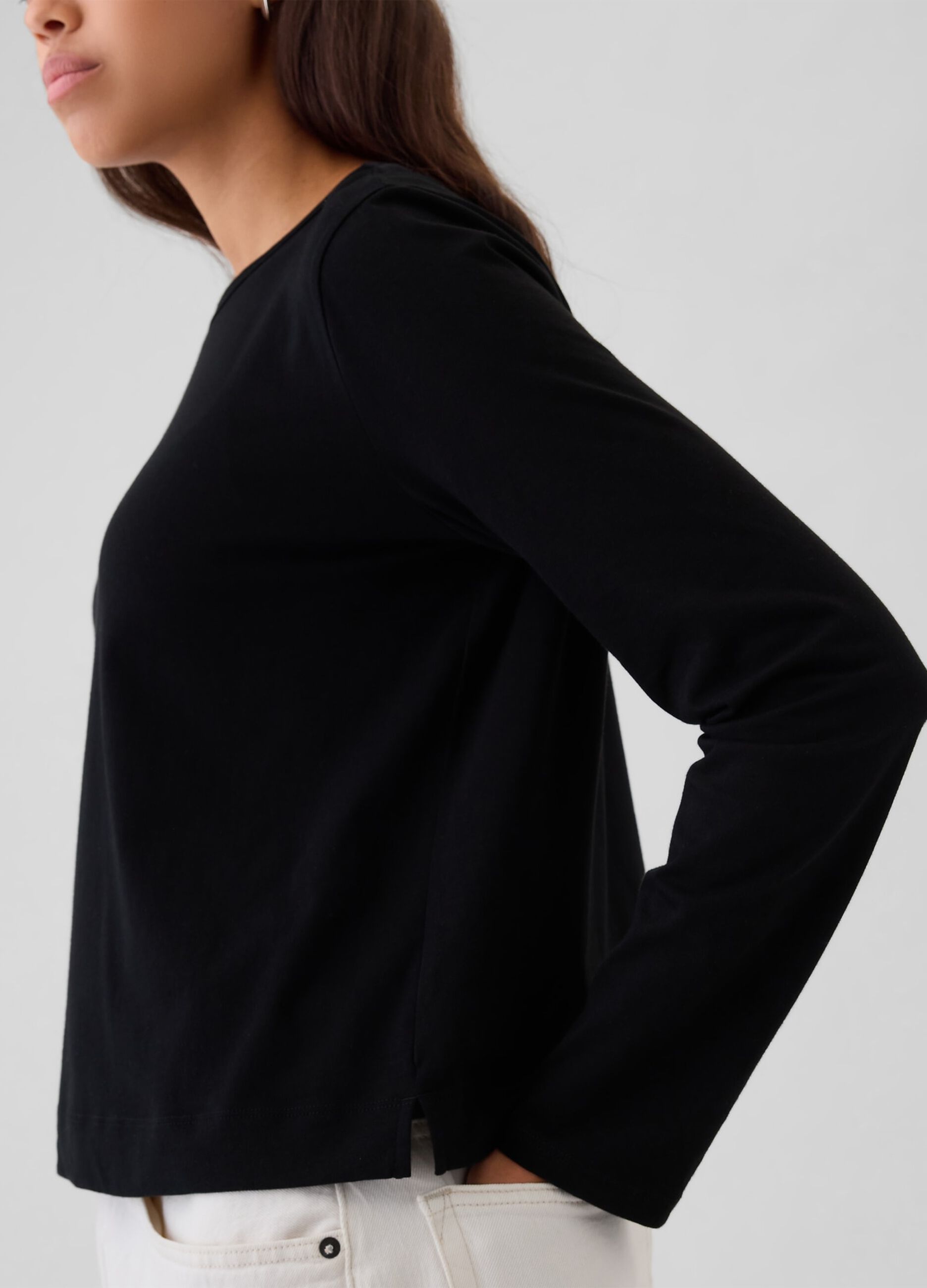 T-shirt a maniche lunghe in cotone_3