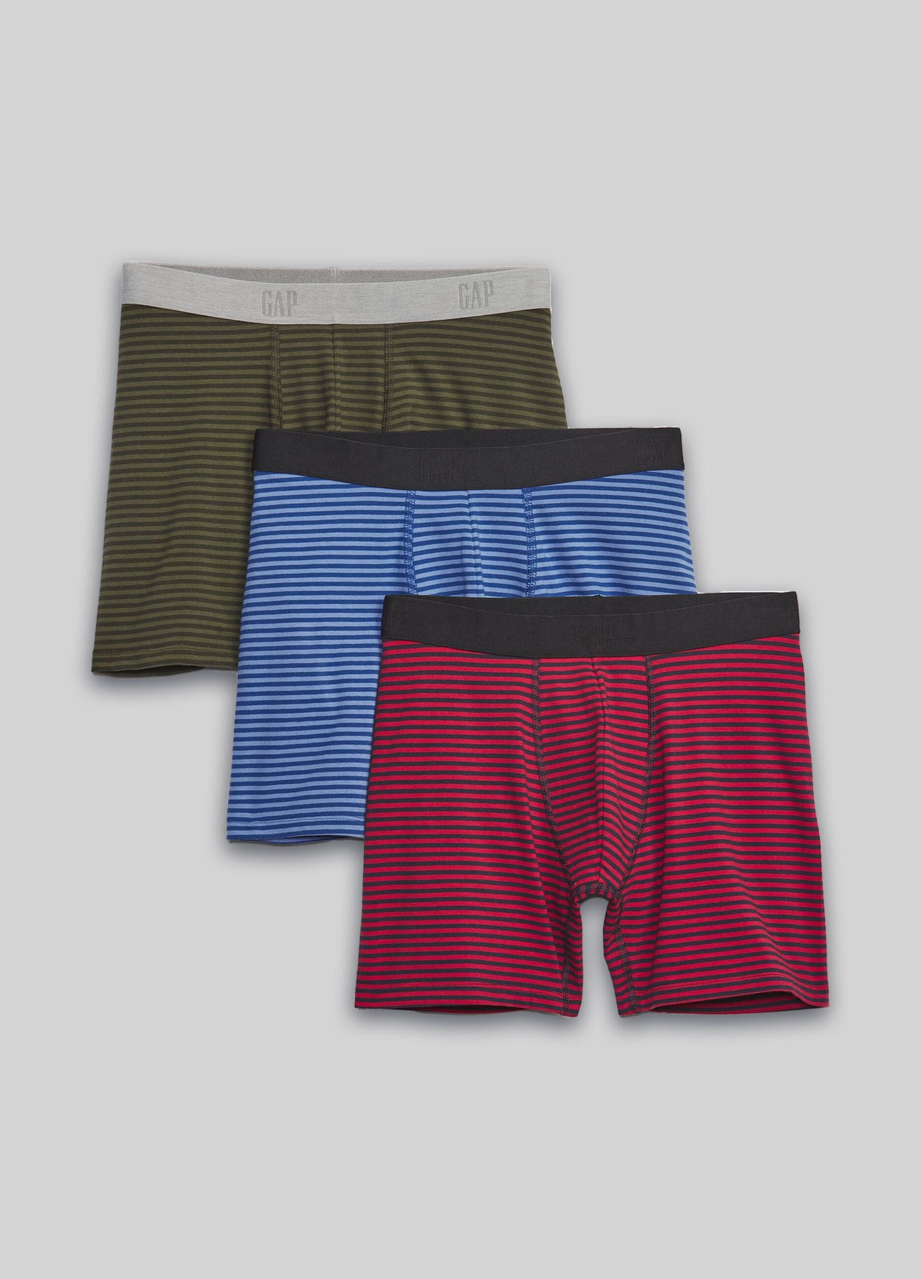 Three-pack striped stretch cotton boxer shorts_0