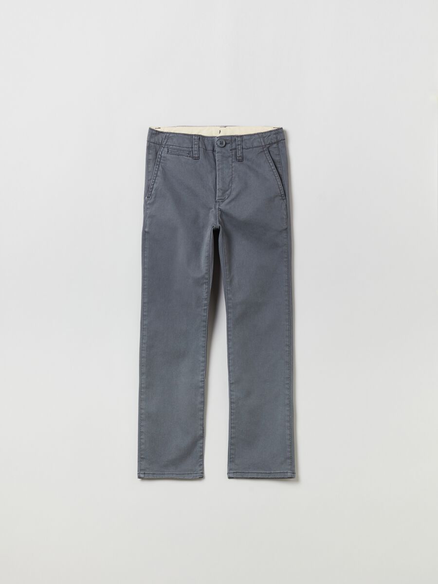 Pantaloni chino in cotone stretch Bambino_0