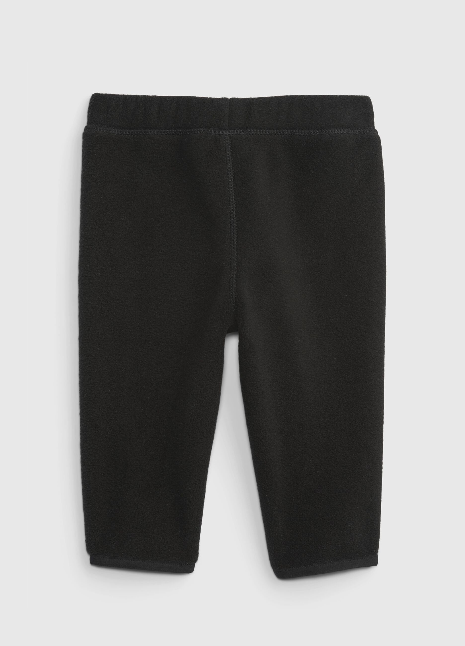 Fleece joggers with logo embroidery_1