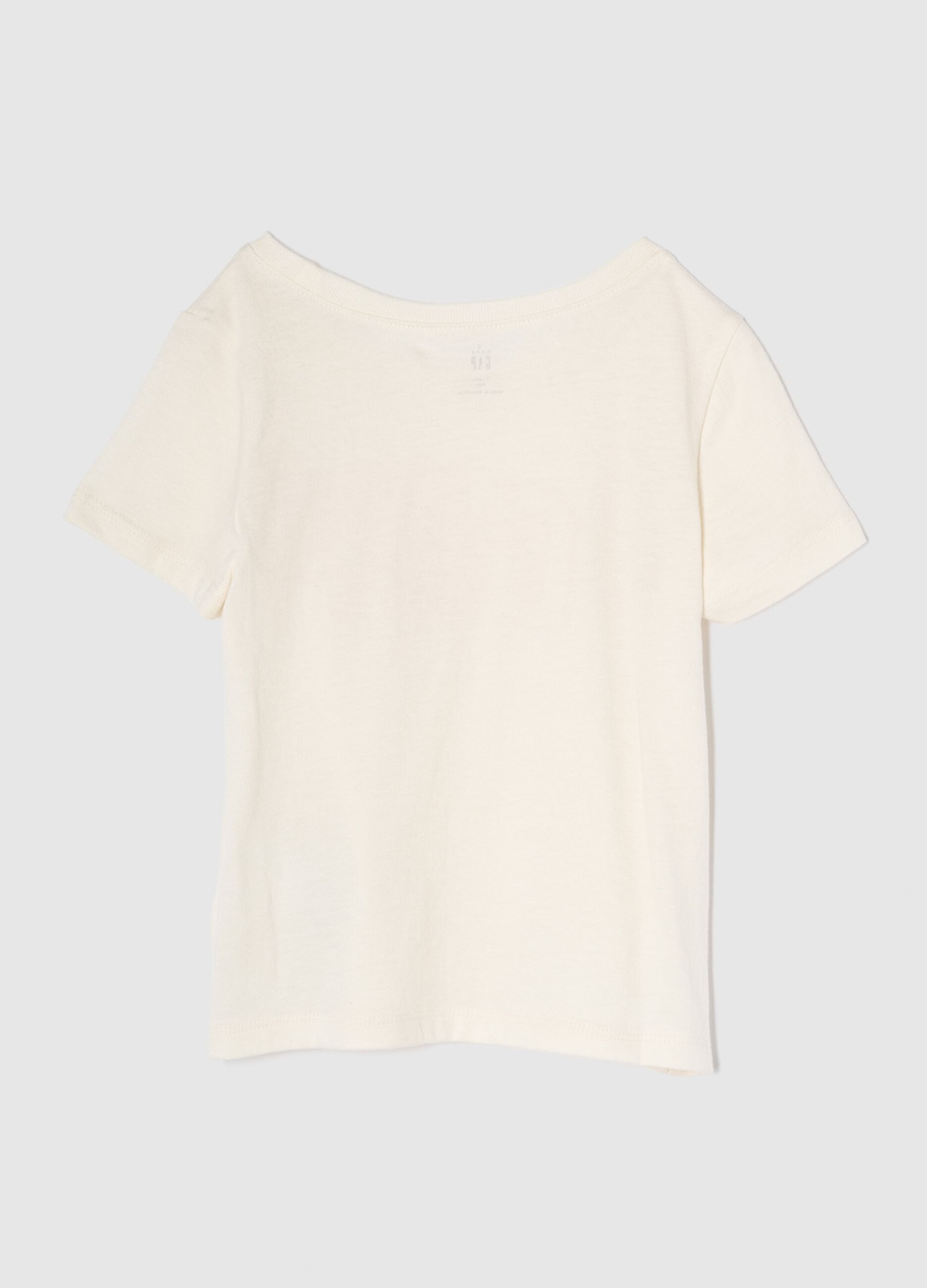 T-shirt bianca in cotone per bambina_1
