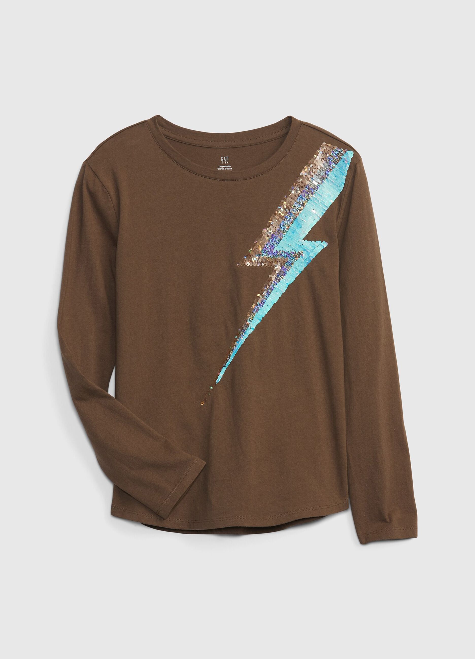 Long-sleeved T-shirt with lightning bolt_2