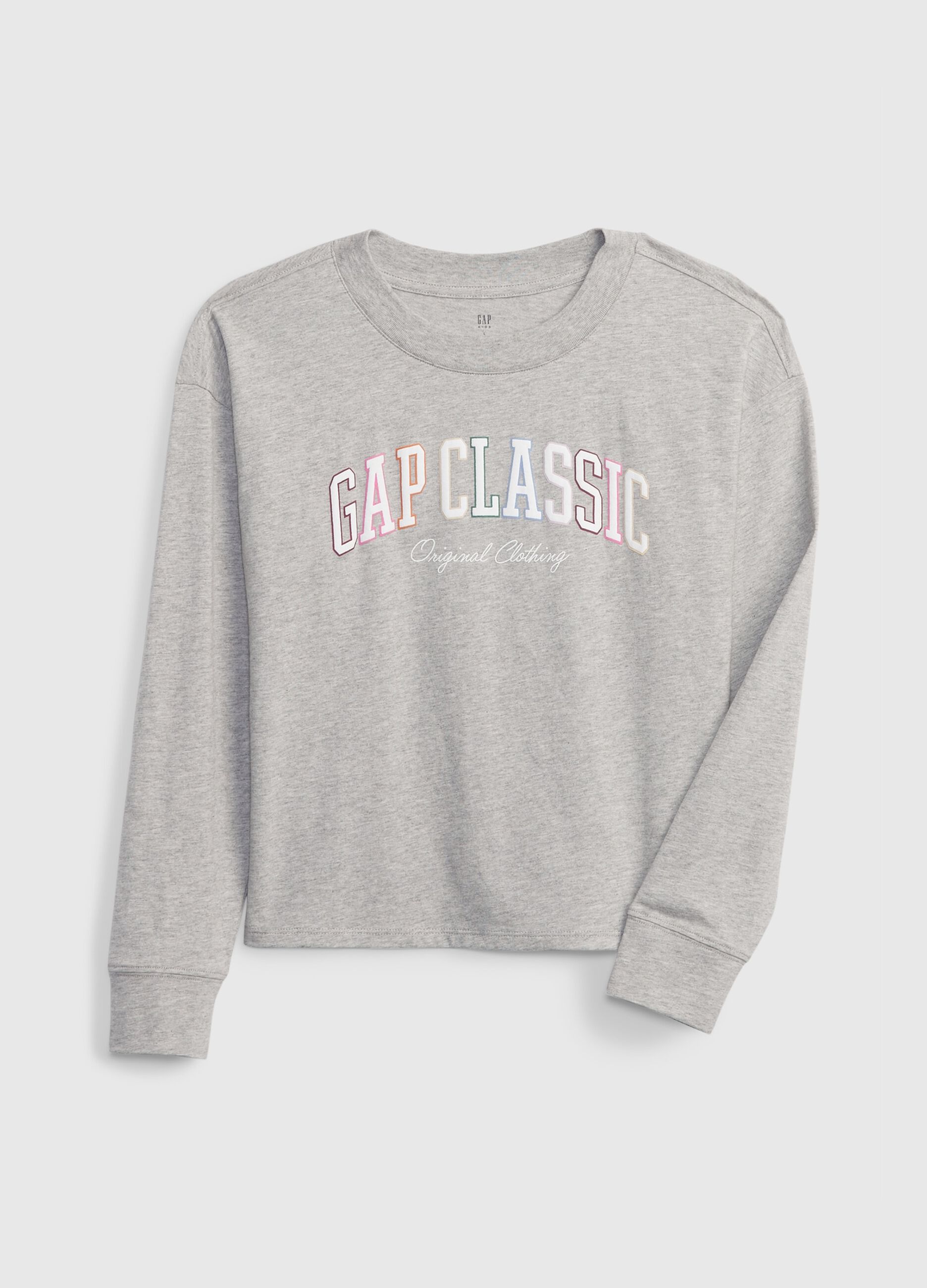 Long-sleeved T-shirt with logo print