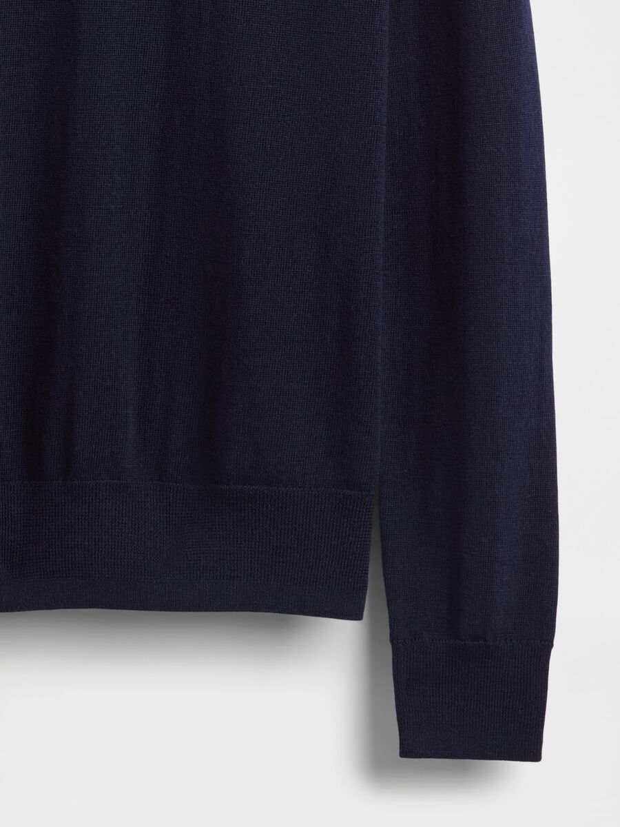 Blue Wool Pullover Woman_4