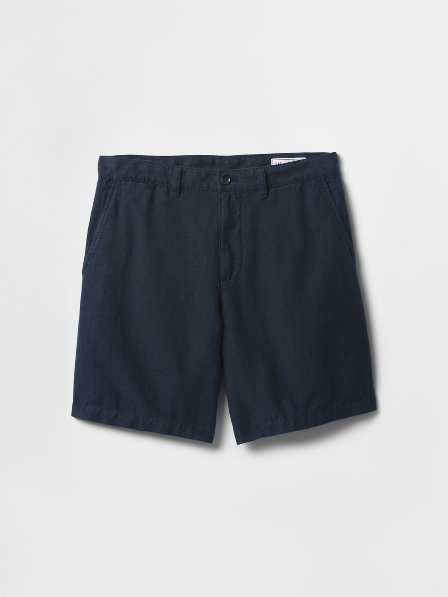 Shorts blu in lino e cotone Gap Uomo_5