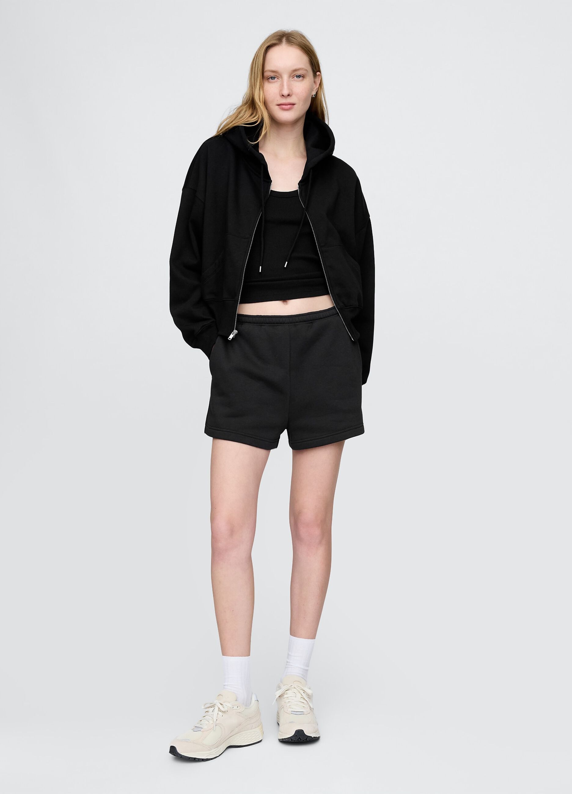 Felpa con cappuccio a zip intera