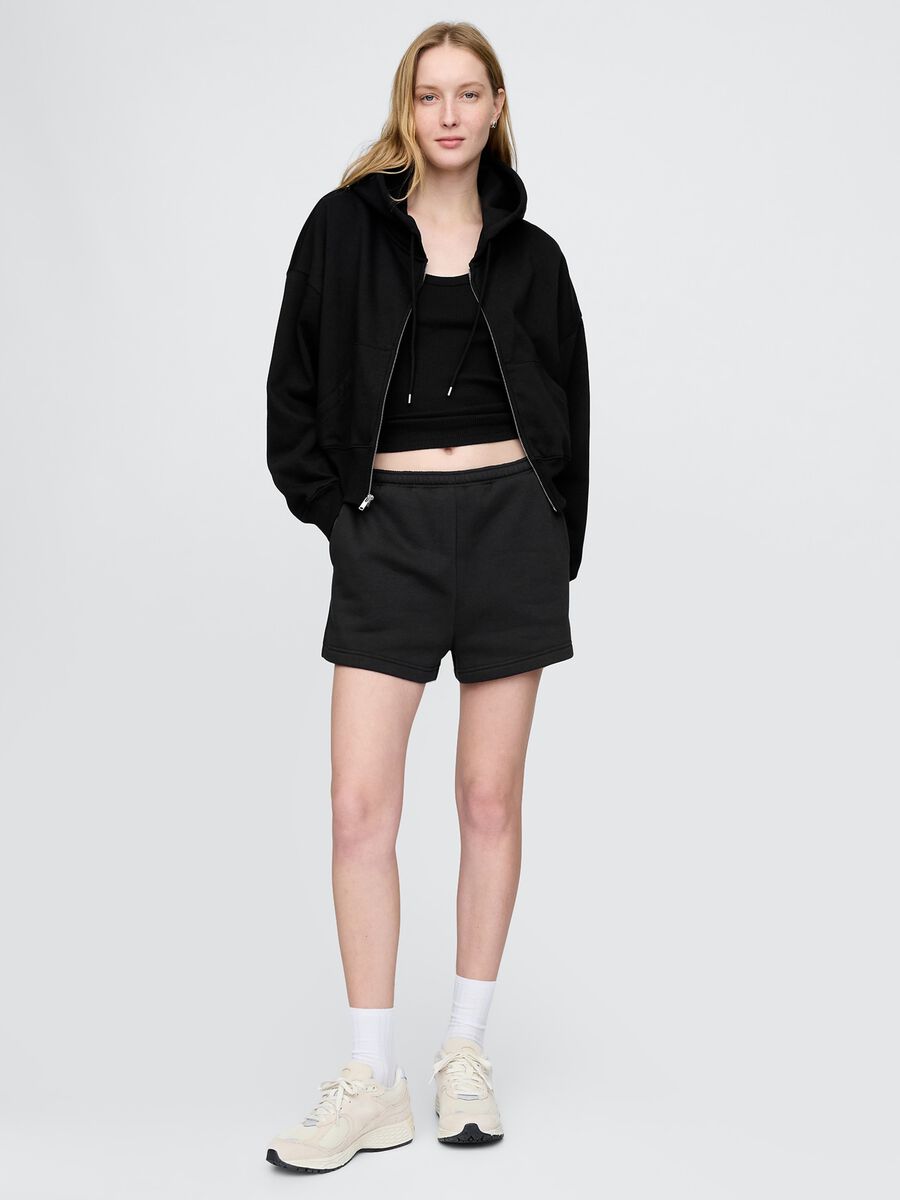 Felpa con cappuccio a zip intera Donna_3