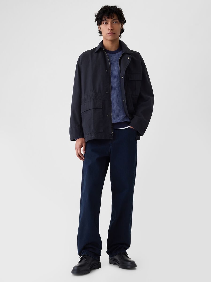 Pullover con micro trama a nido d'ape Uomo_1