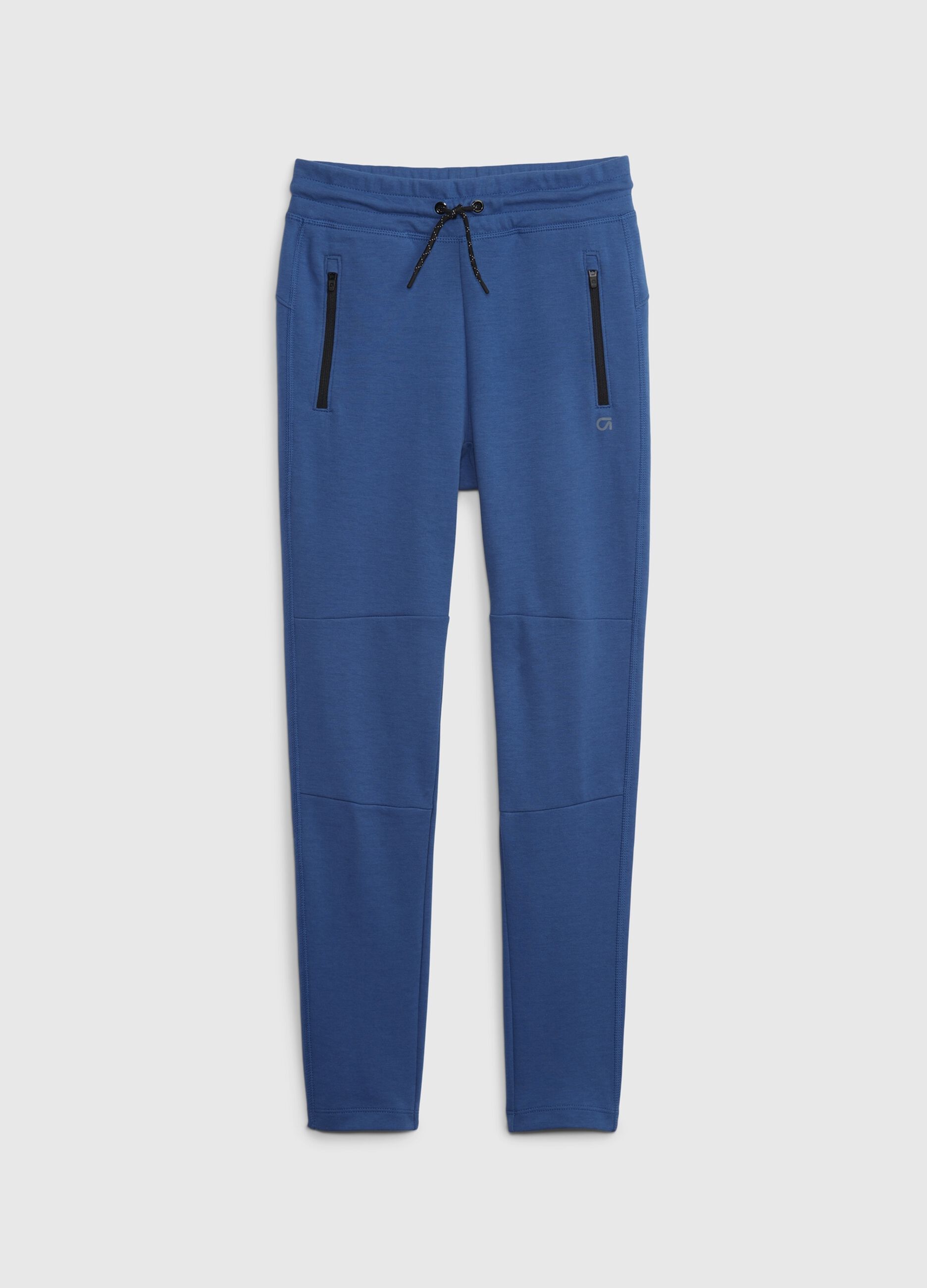 Fleece joggers with logo print