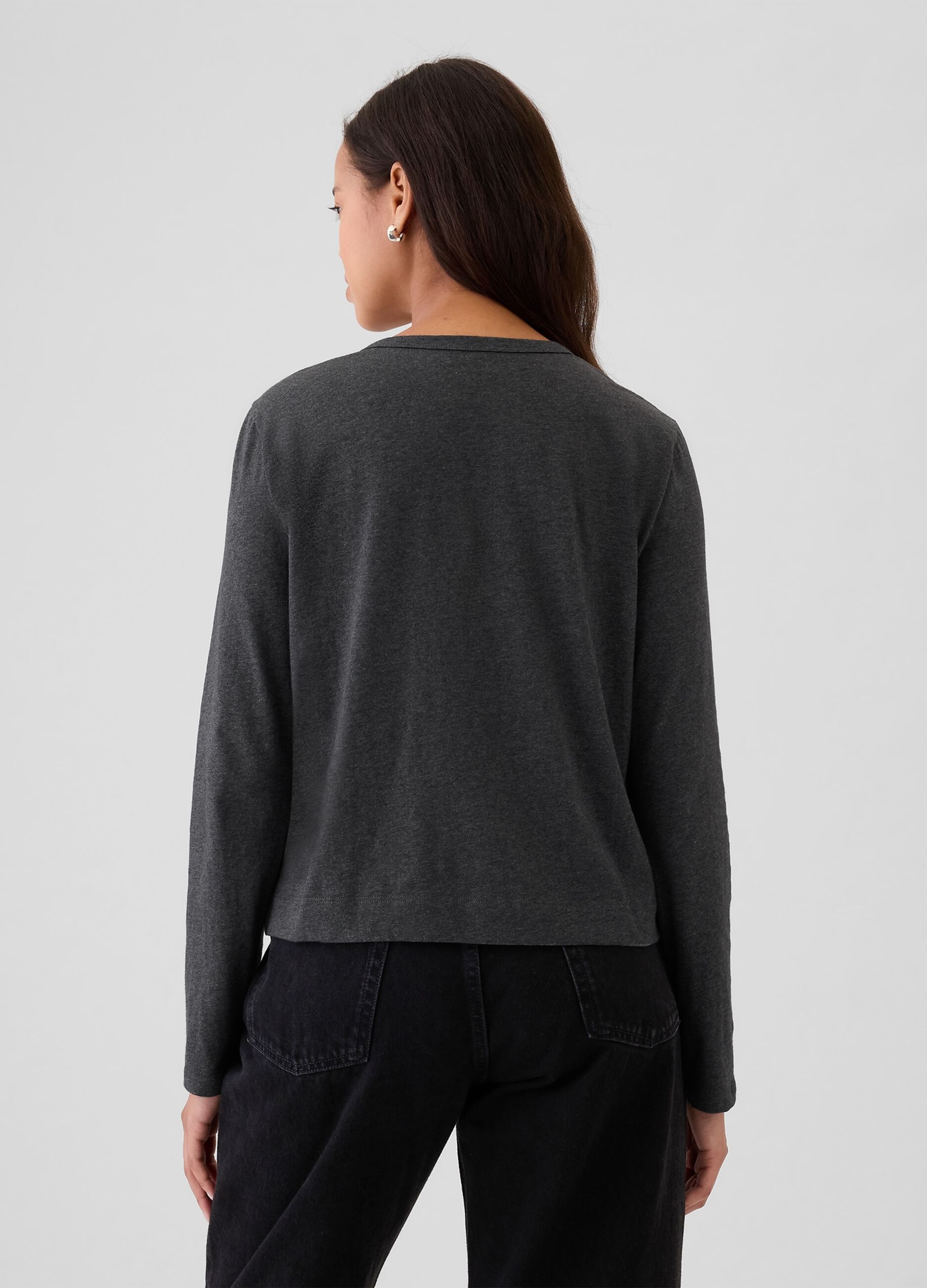 T-shirt a maniche lunghe in cotone_2