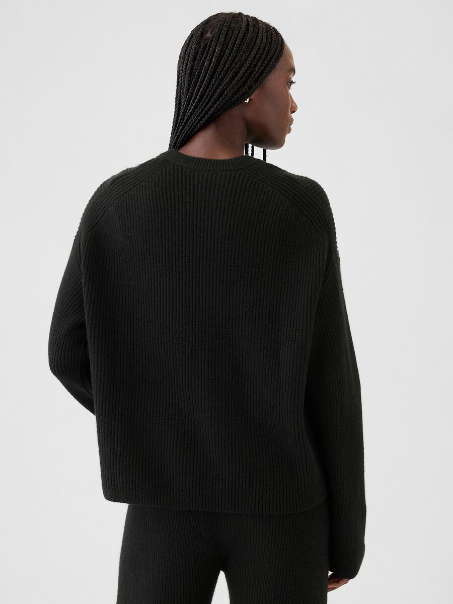 Pullover con lavorazione a coste inglesi Donna_2