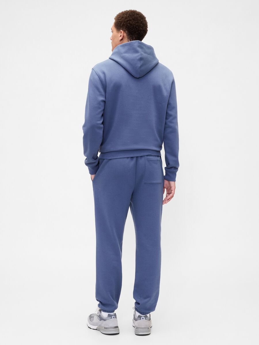 Blue Cotton Blend Trousers Man_2