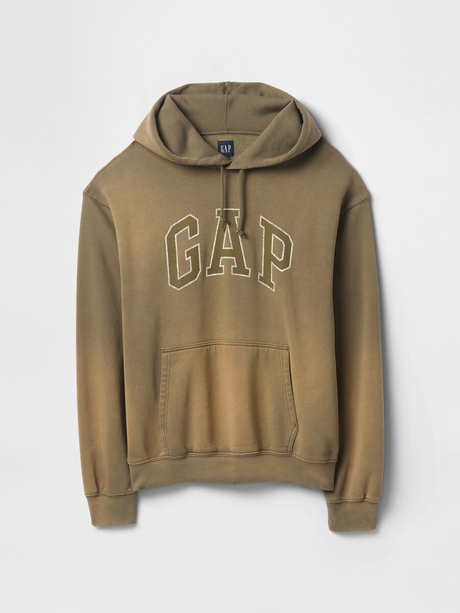 Felpa con cappuccio verde Gap Unisex_4