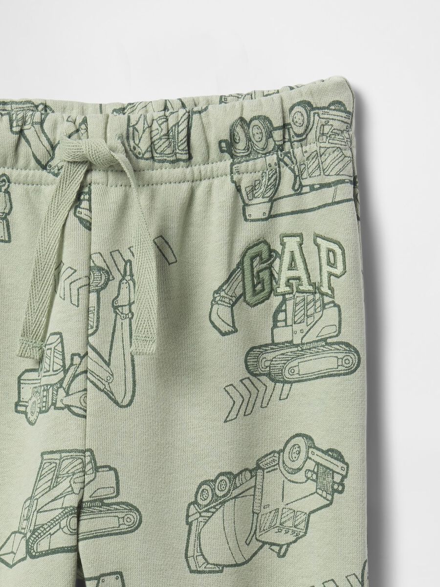 Pantaloni jogger verde con stampa GAP Bimbo_2