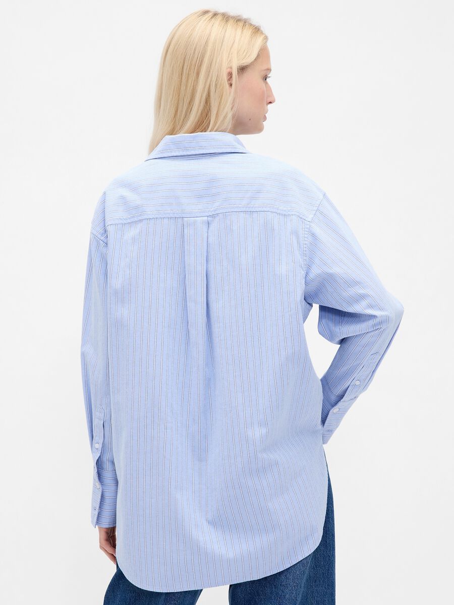 Camicia azzurra in puro cotone Donna_1