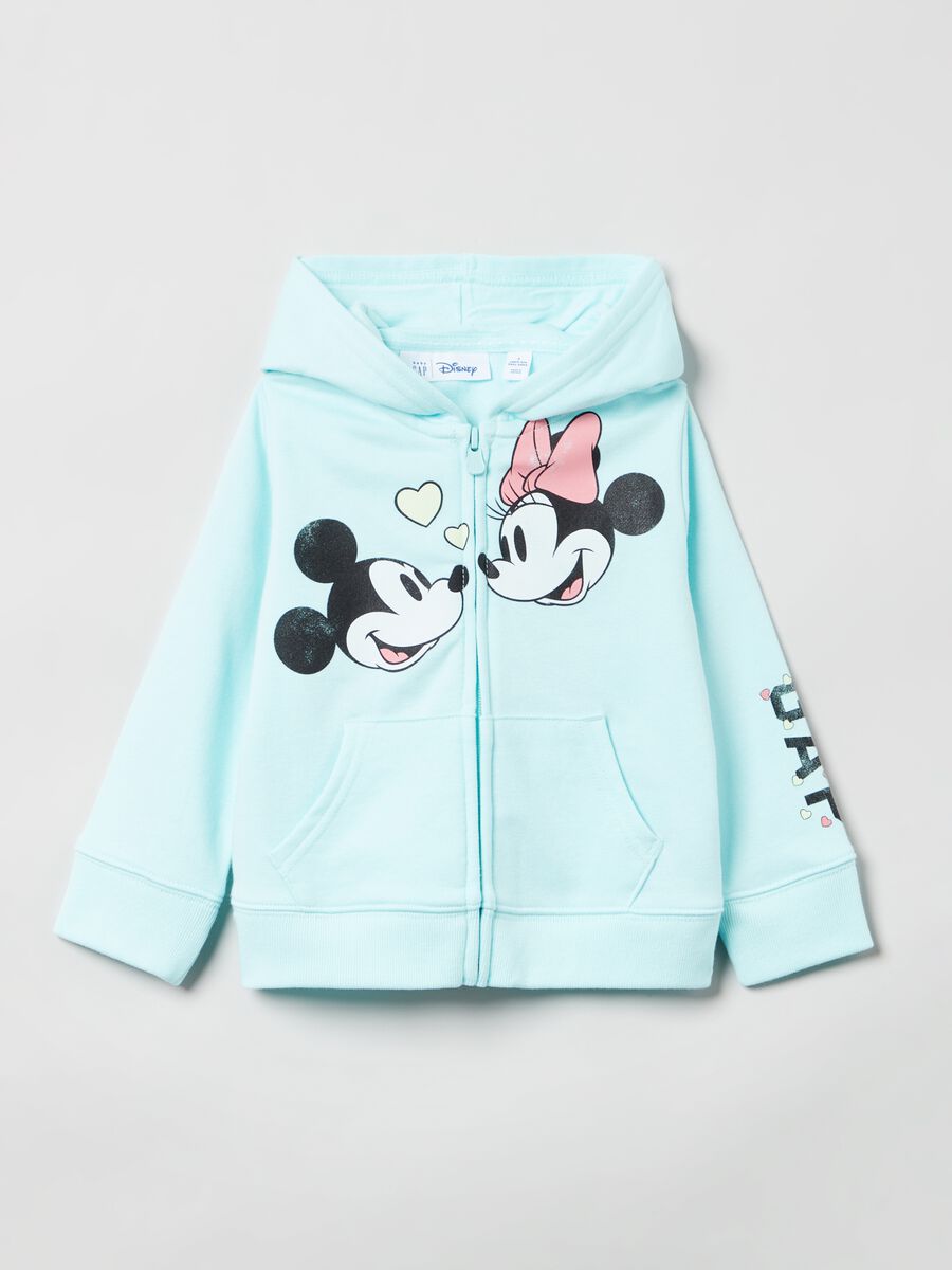Full-zip with Mickey and Minnie Mouse print and logo. Newborn Boy_0