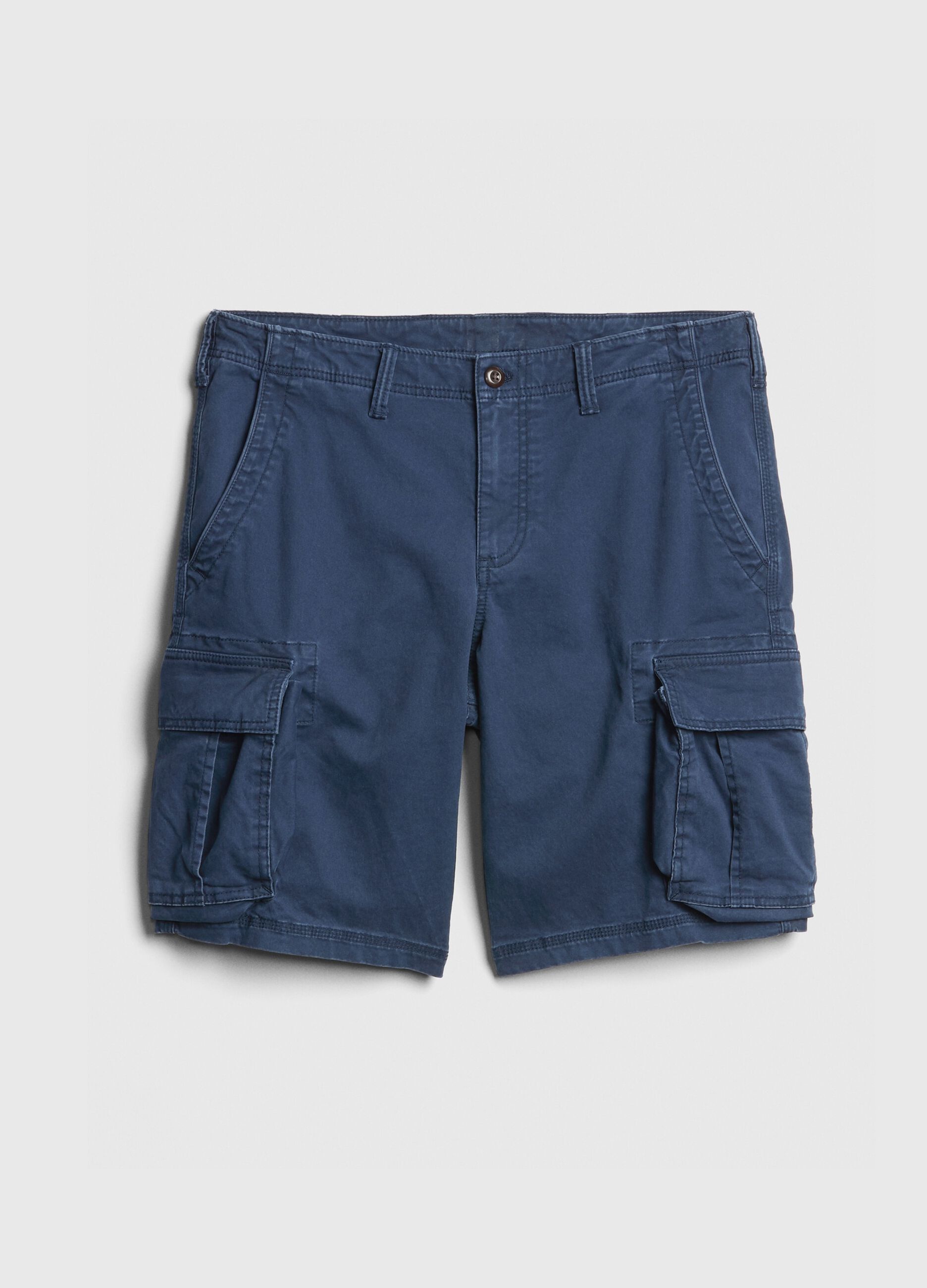 Bermuda cargo shorts in cotton and Lyocell_4