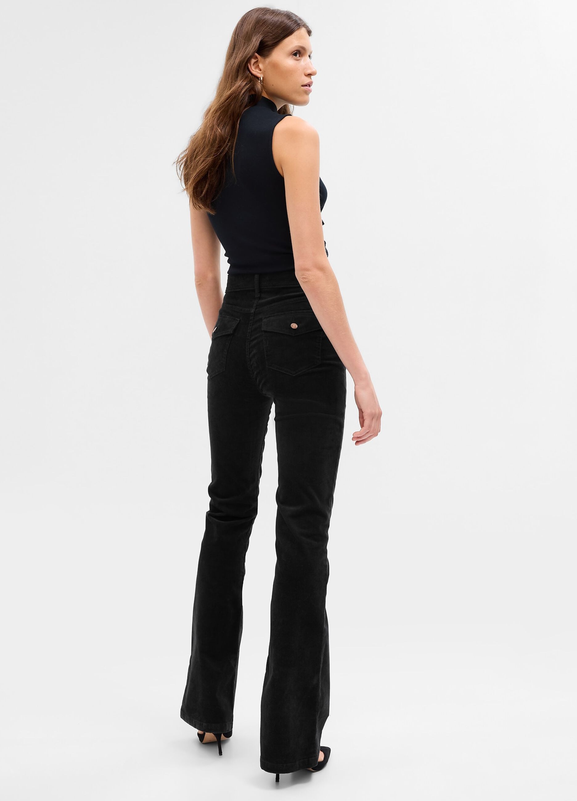 Pantaloni flare fit in corduroy_1