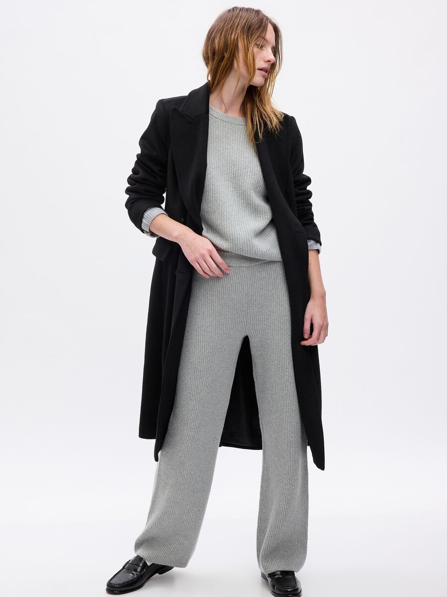 Pantaloni wide leg a coste inglesi Donna_2