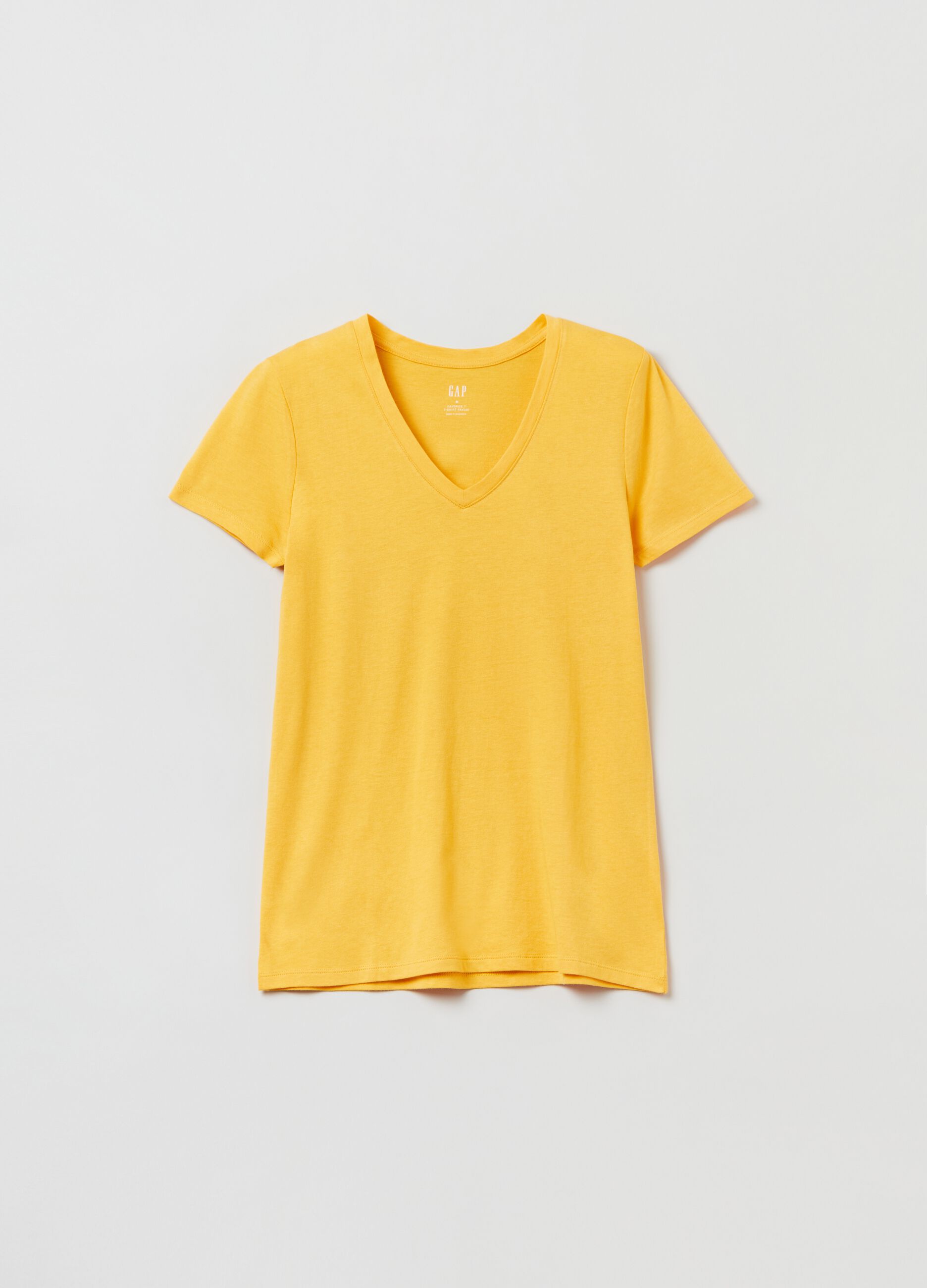 Cotton and modal V-neck T-shirt