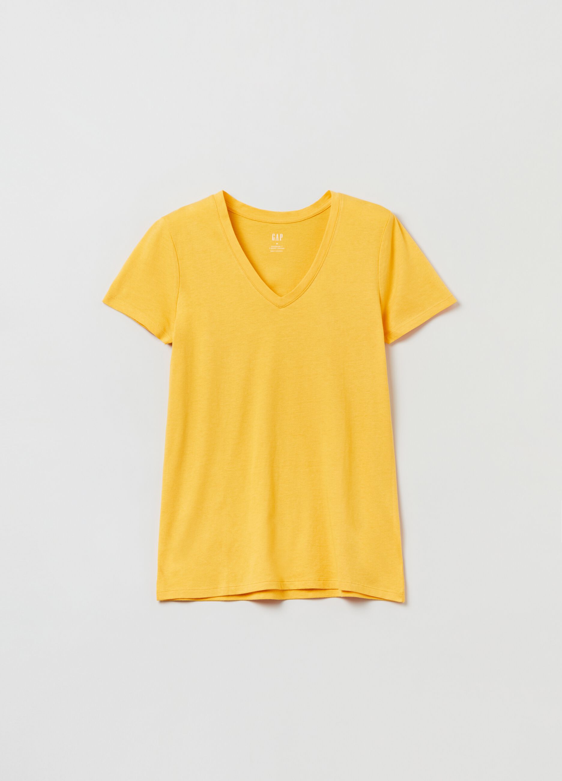 Cotton and modal V-neck T-shirt