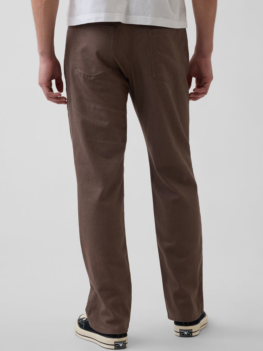 Linen and cotton blend trousers Man_2