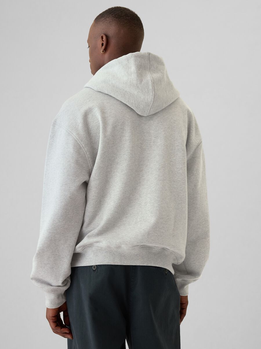 Full-zip con cappuccio e ricamo logo Uomo_2