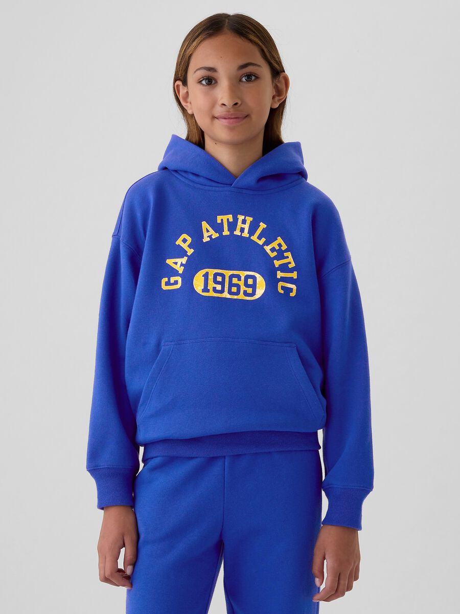 Felpa con cappuccio stampa logo Athletics Unisex_2