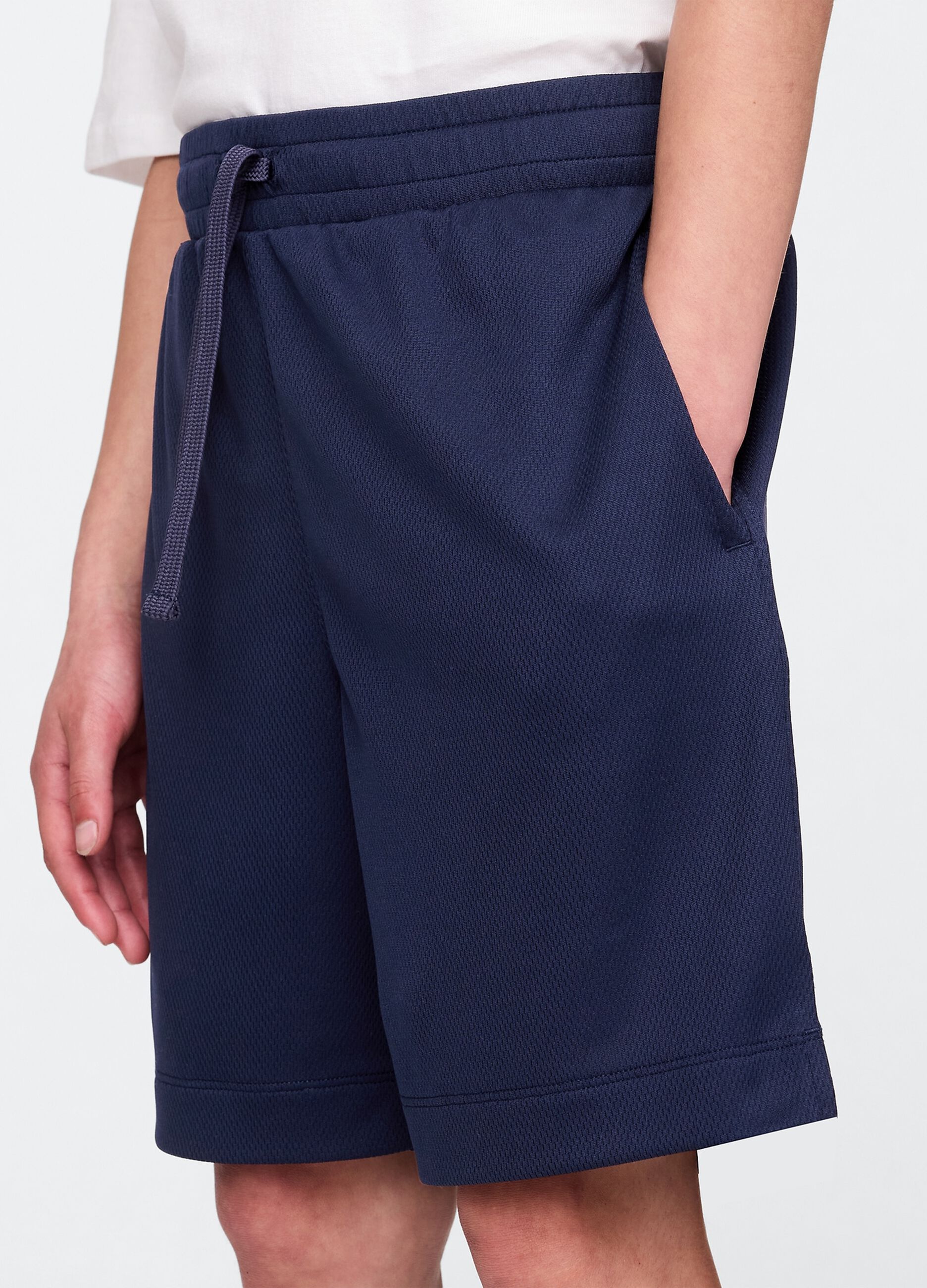 Shorts blu in cotone_3