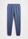 Pantaloni blu in misto cotone_3