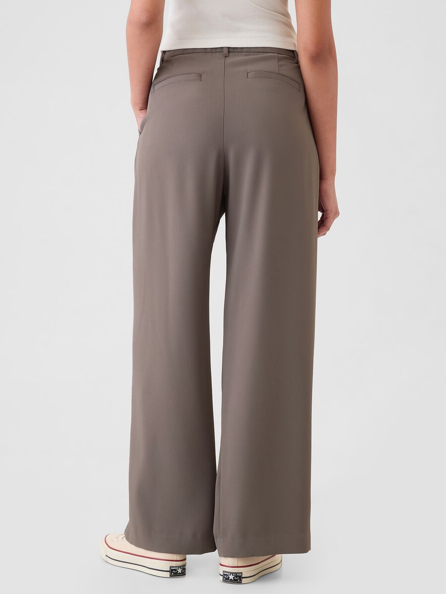 Pantalone a gamba larga con pinces Donna_2