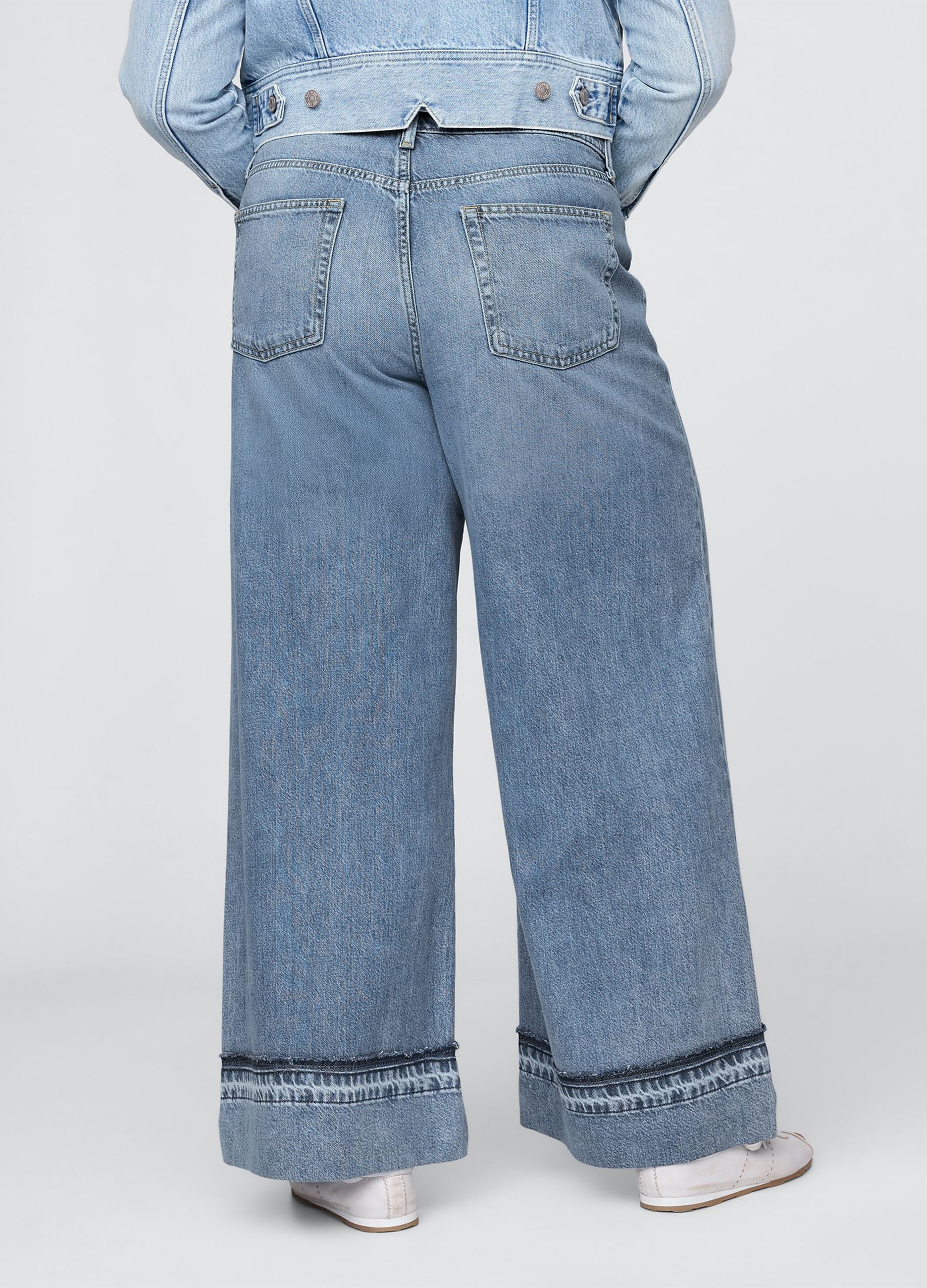Jeans a gamba larga in denim Gap_5