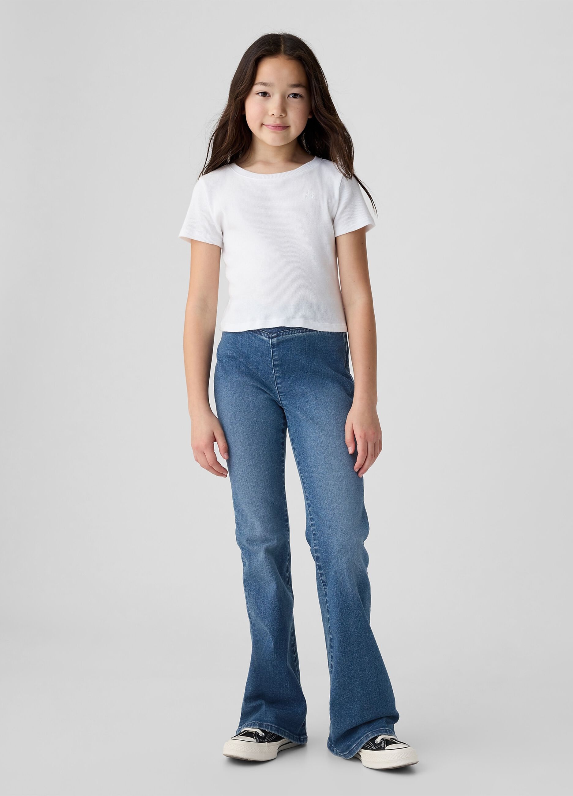 Pantaloni denim elasticizzati per bambina