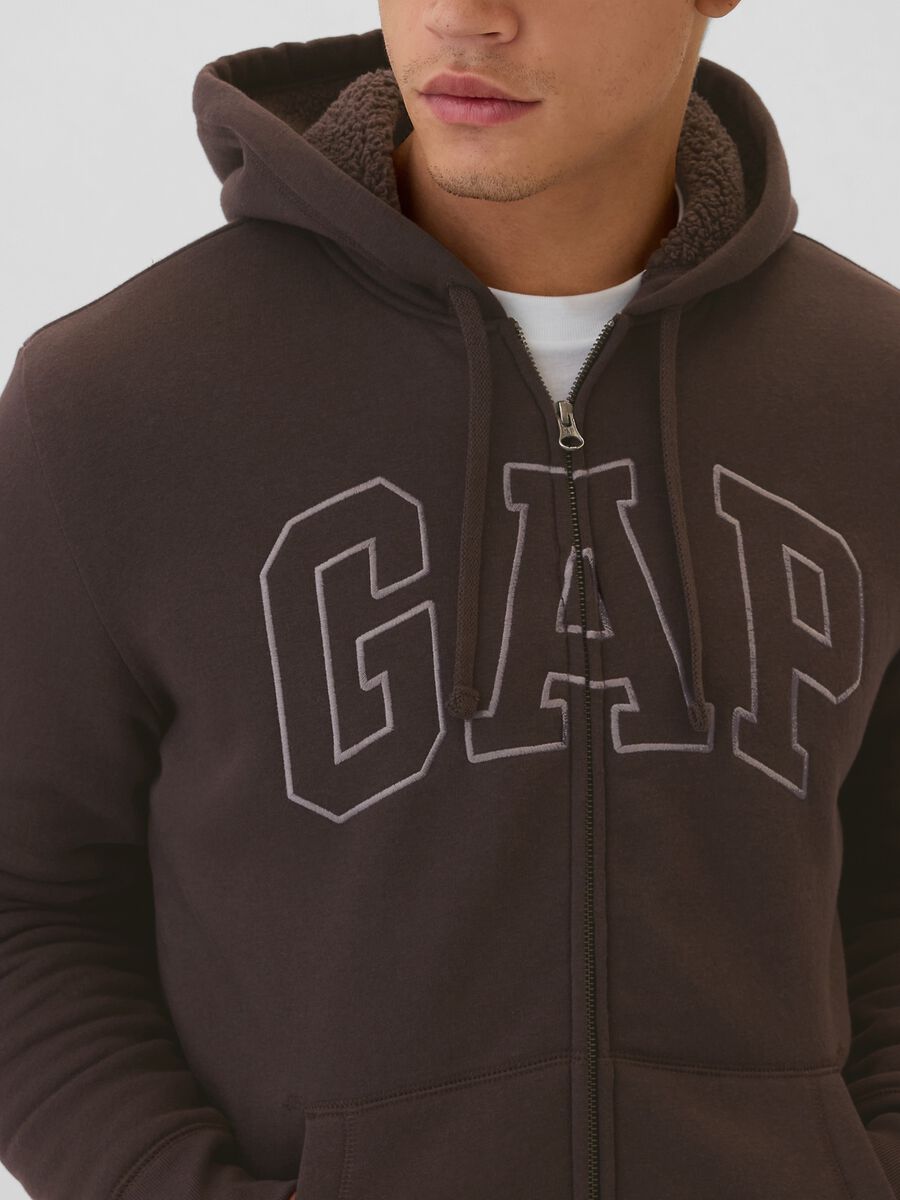 Felpa con cappuccio ricamo logo Uomo_3