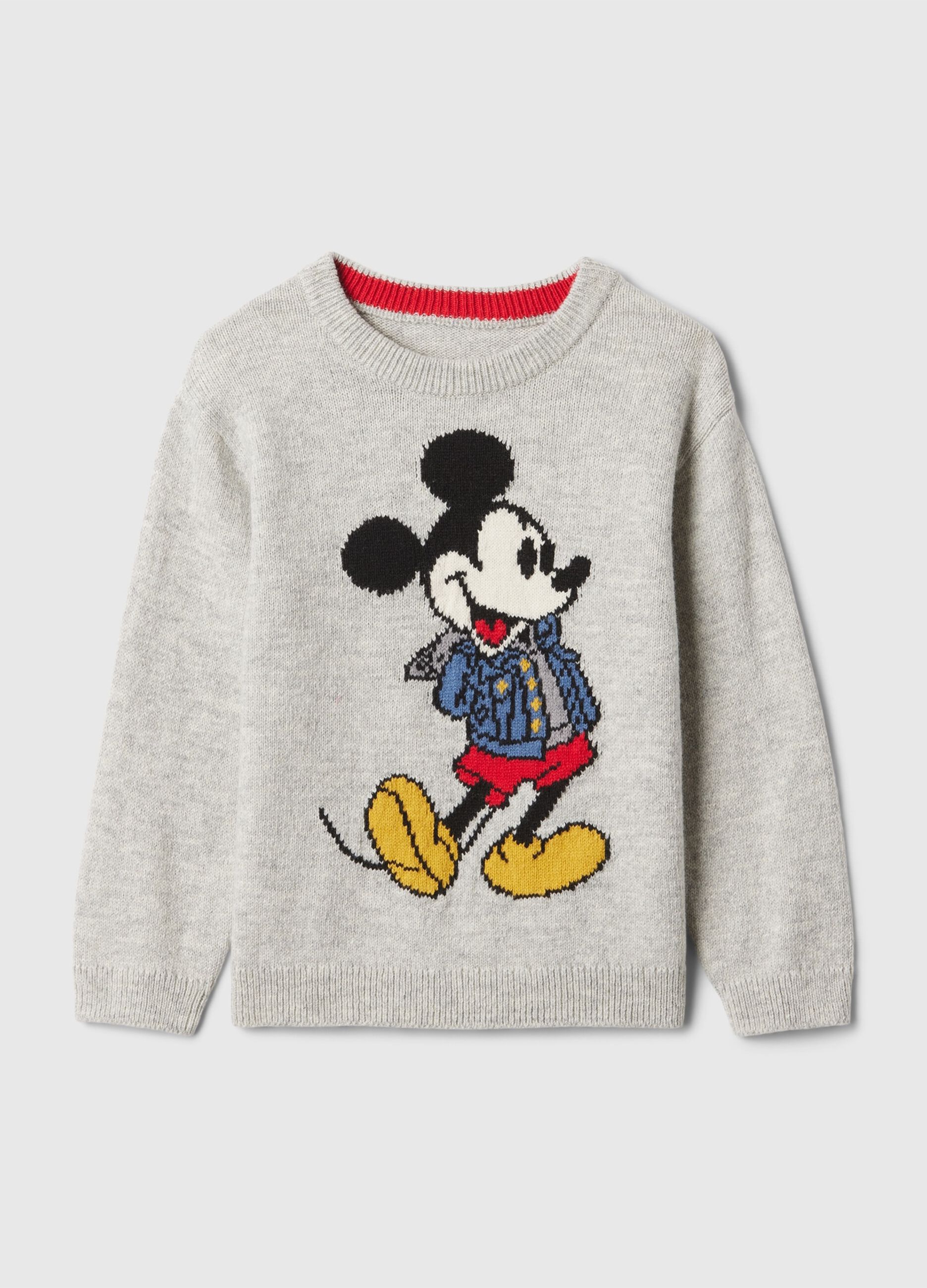 Pullover con disegno jacquard Topolino