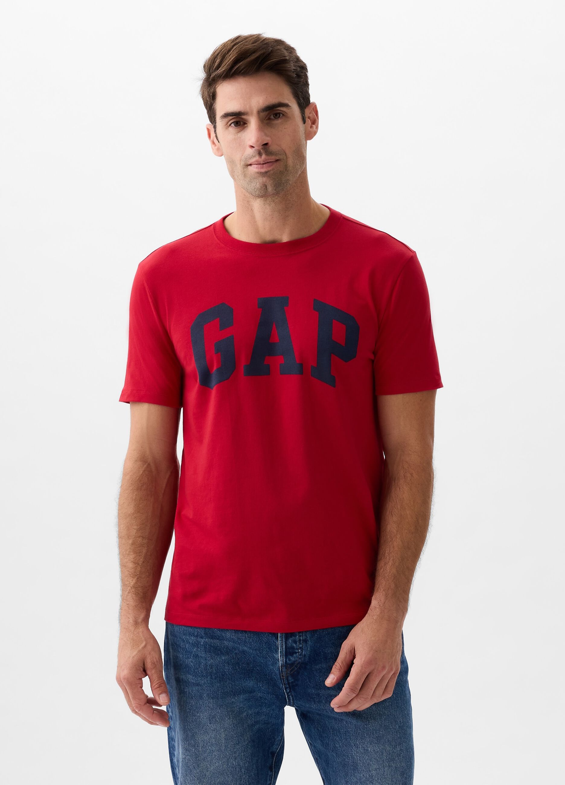 T-shirt in cotone con stampa logo