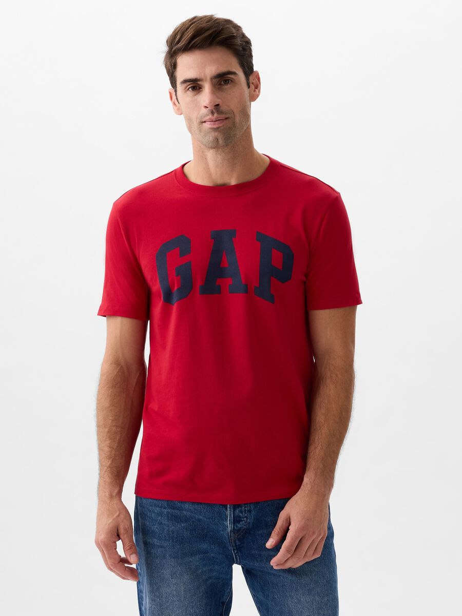 T-shirt in cotone con stampa logo Uomo_0