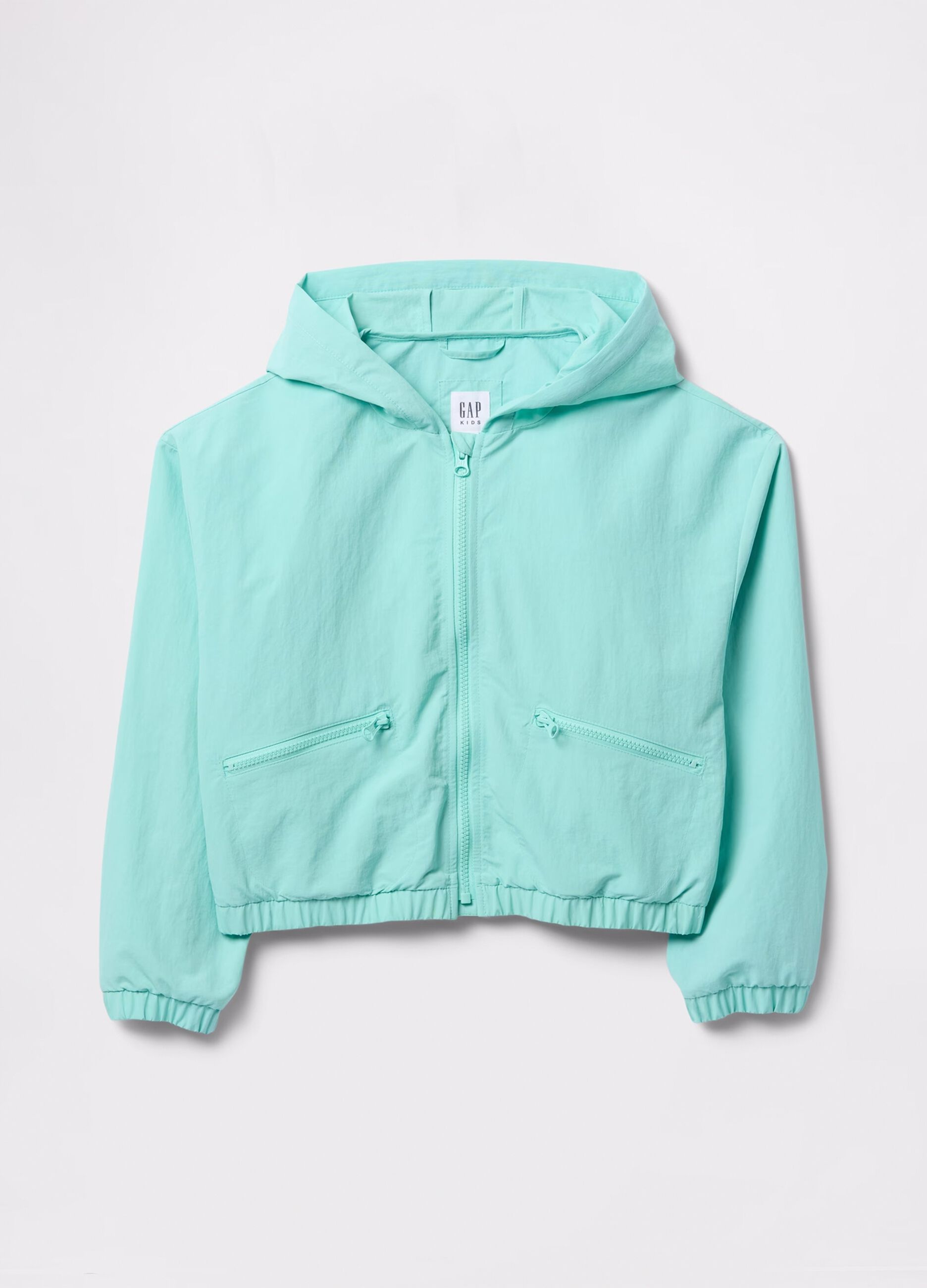 Giacca leggera con cappuccio verde menta_4