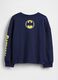 Maglia blu a maniche lunghe con grafica Batman_1