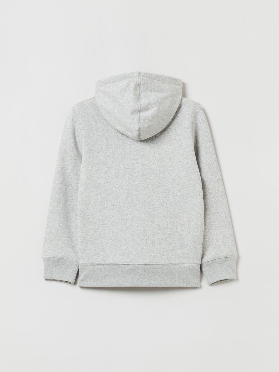 Full-zip fleece sweatshirt with logo embroidery Boy_1